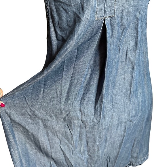 Cloth & Stone Blue Tencel Sleeveless Dress Size Medium - Picture 7 of 17